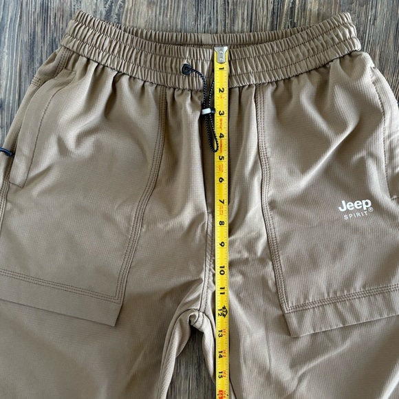 Jeep Spirit Cargo Pants Joggers Womens Juniors XL Brown High Rise Outdoor Hiking - Picture 8 of 13